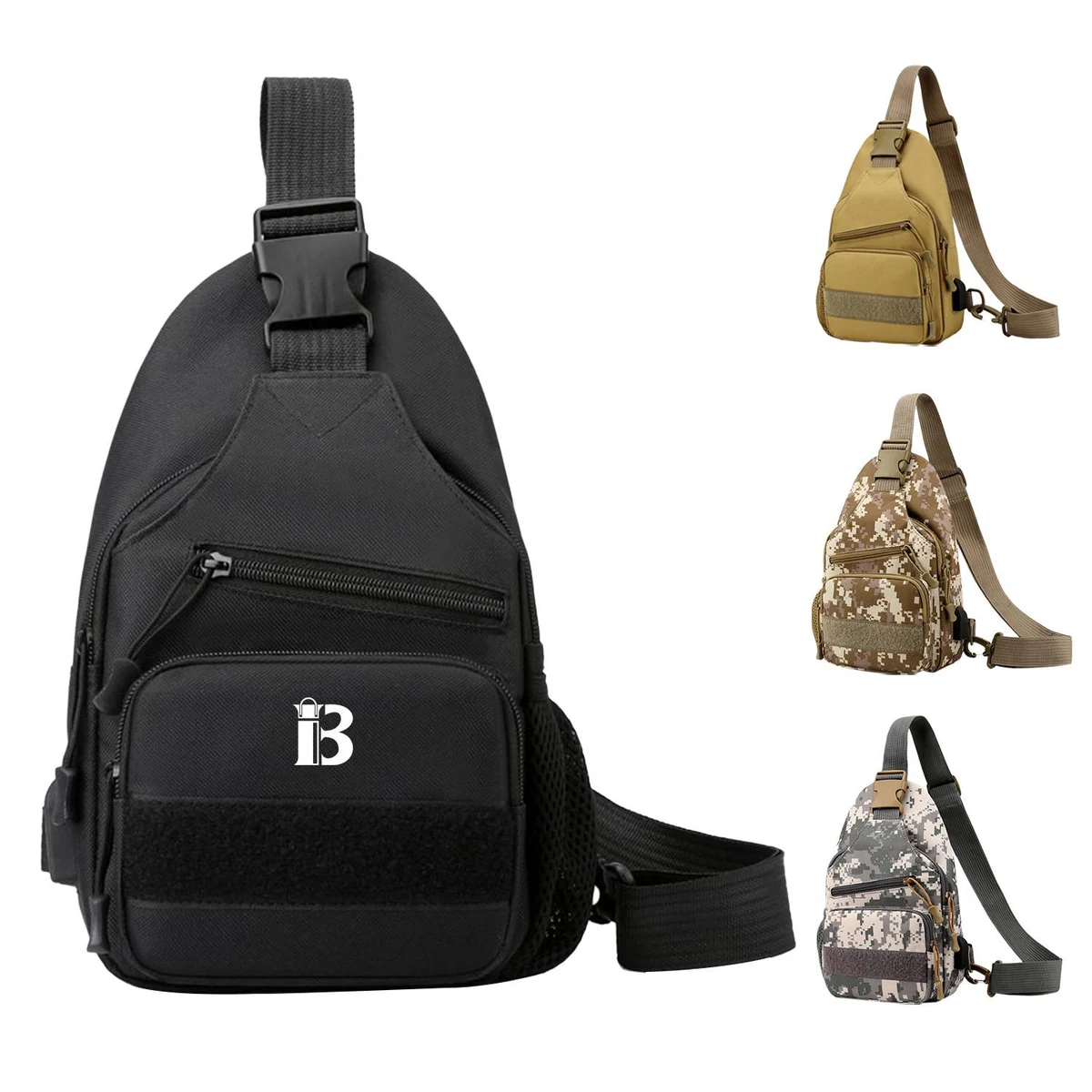 Tactical Crossbody Chest Bag With USB Charging Port 1