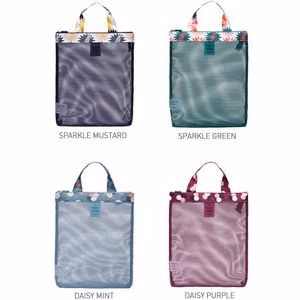 Family Beach Foldable Mesh Tote Bags With Handles