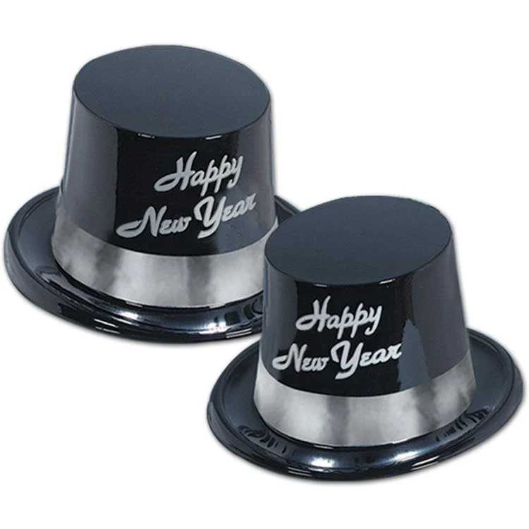 Topper Hats - Black & Silver One Size 1