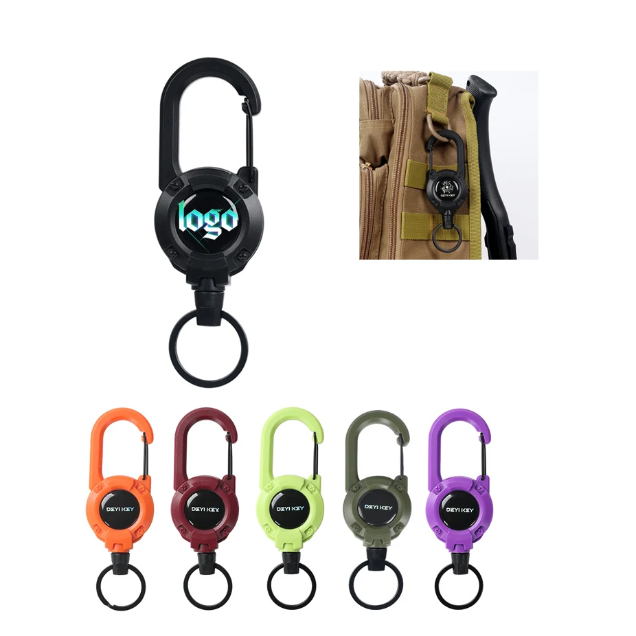 Anti-loss Steel Cable Retractable Key Chain 1