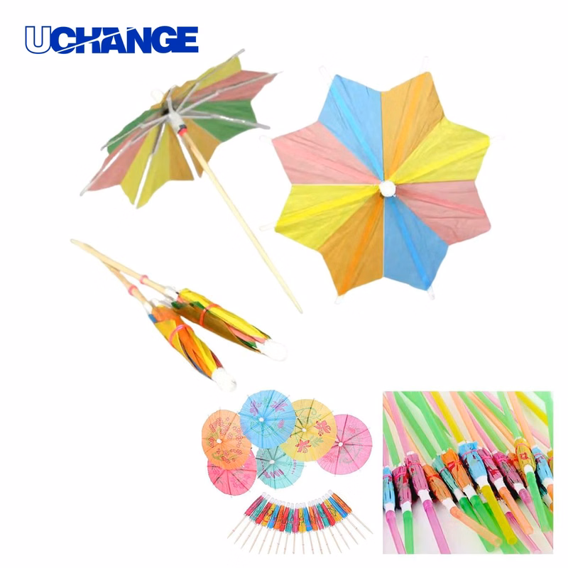 Paper Cocktail Umbrella Picks Set