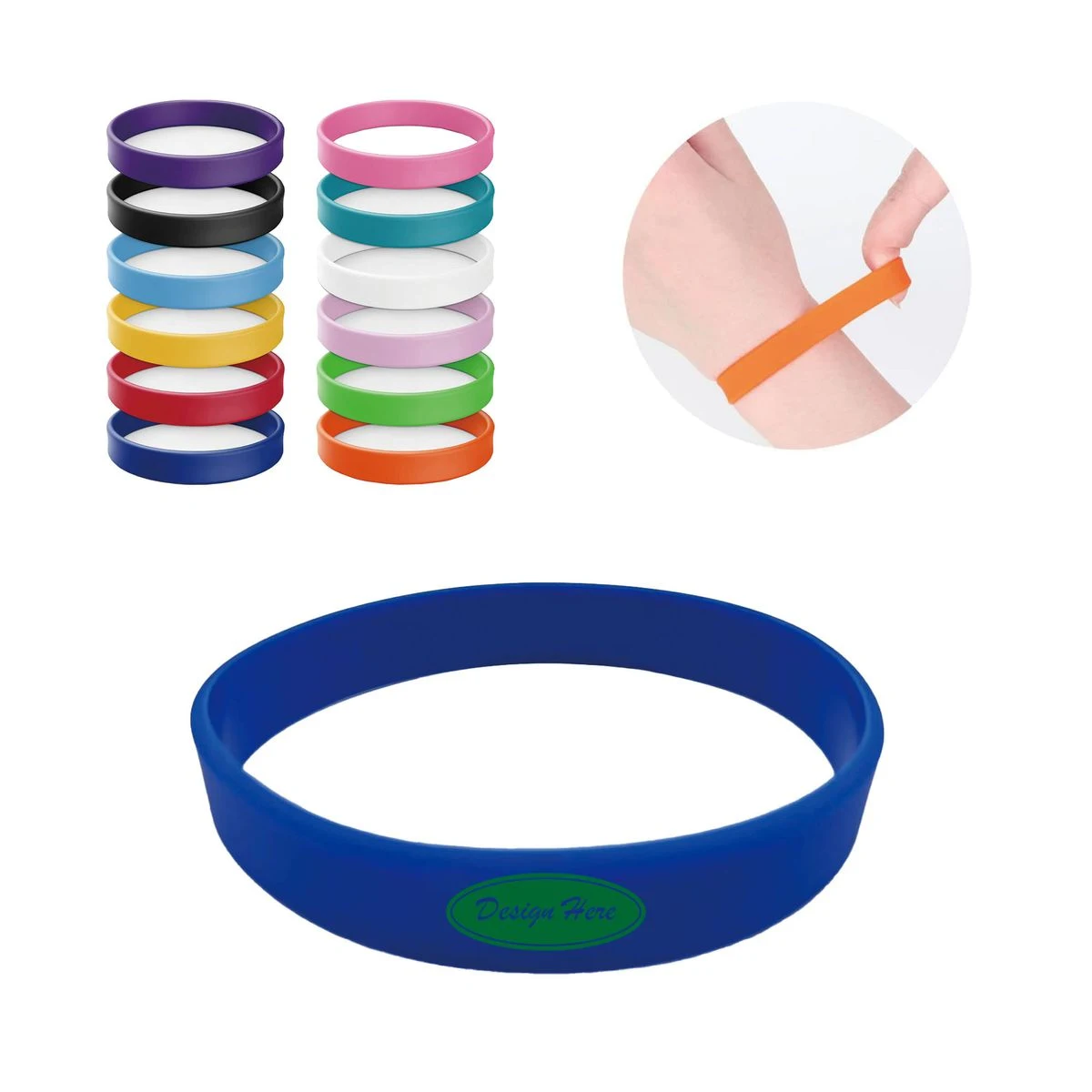 Custom Logo Silicone Bracelet 1