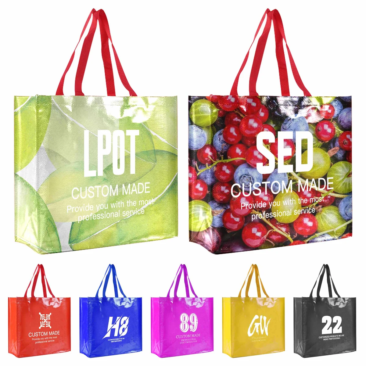 Laminated Reusable Grocery Shopping Bag 1