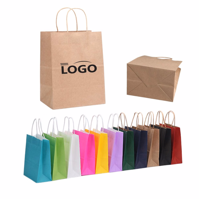 Durable Kraft Paper Takeout Bag