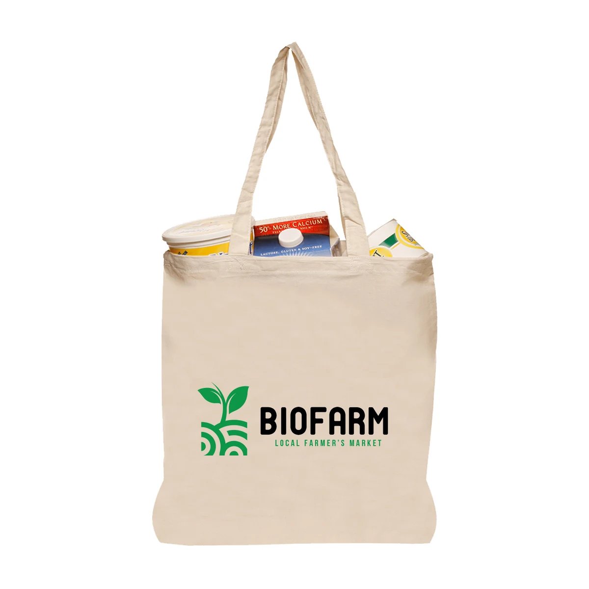 Nature Lover Natural Cotton Fiber Tote Bag (1 Color Imprint), custom tote bag with logo imprint 1