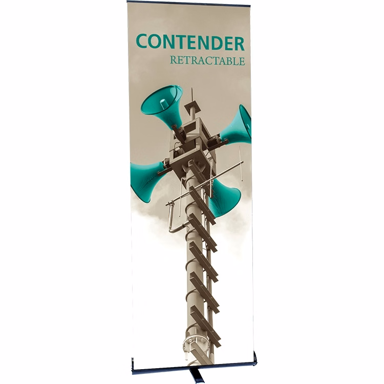 Contender Mini Black Retractable Banner Stand
