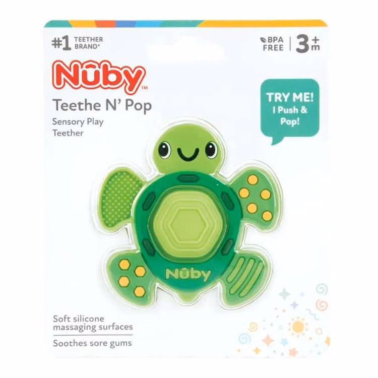 Nuby Sensory Play Teethers - Turtle 3+ Months