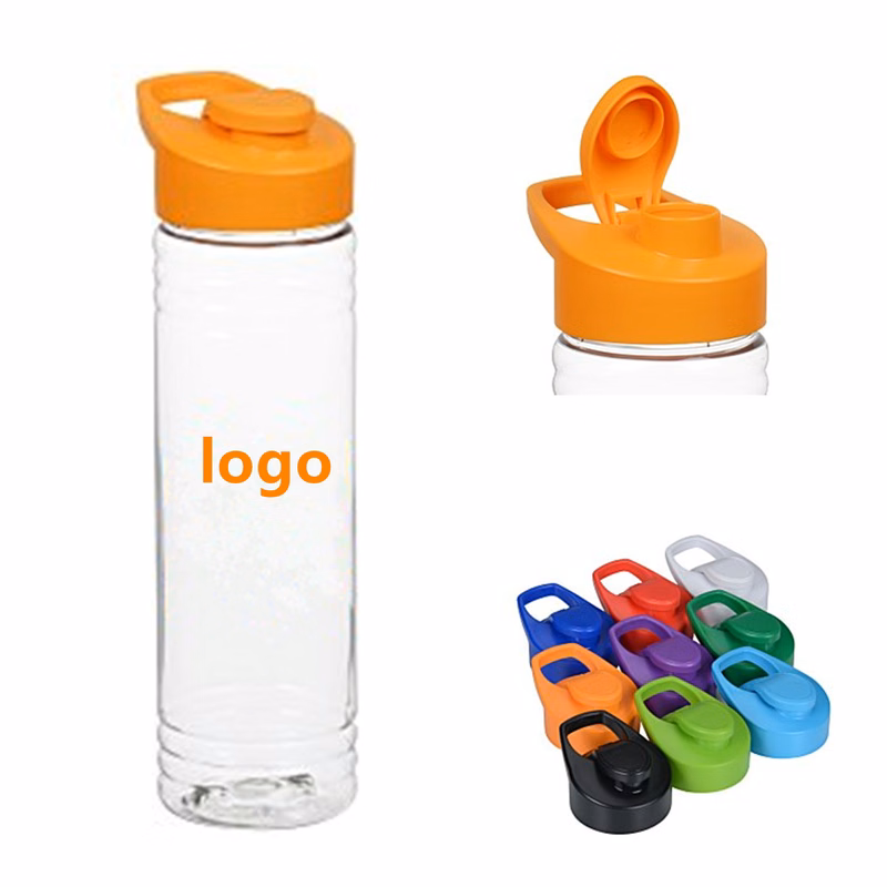 Clear Impact Water Bottle with Flip Carry Lid