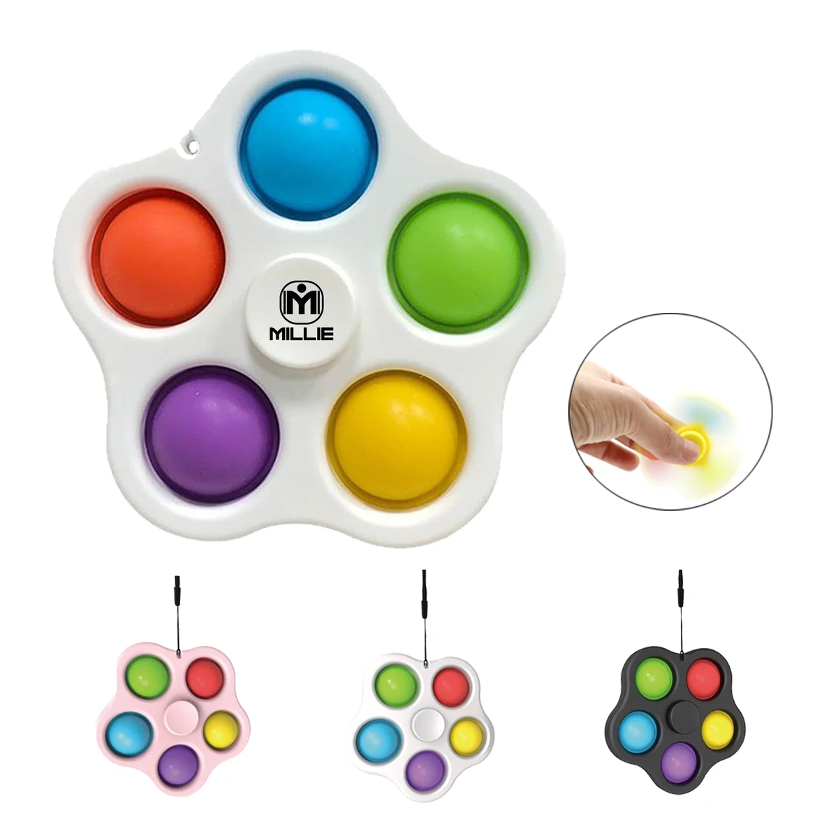 Anti-Stress Dimple Spinner Push Pop Fidget Toy 1