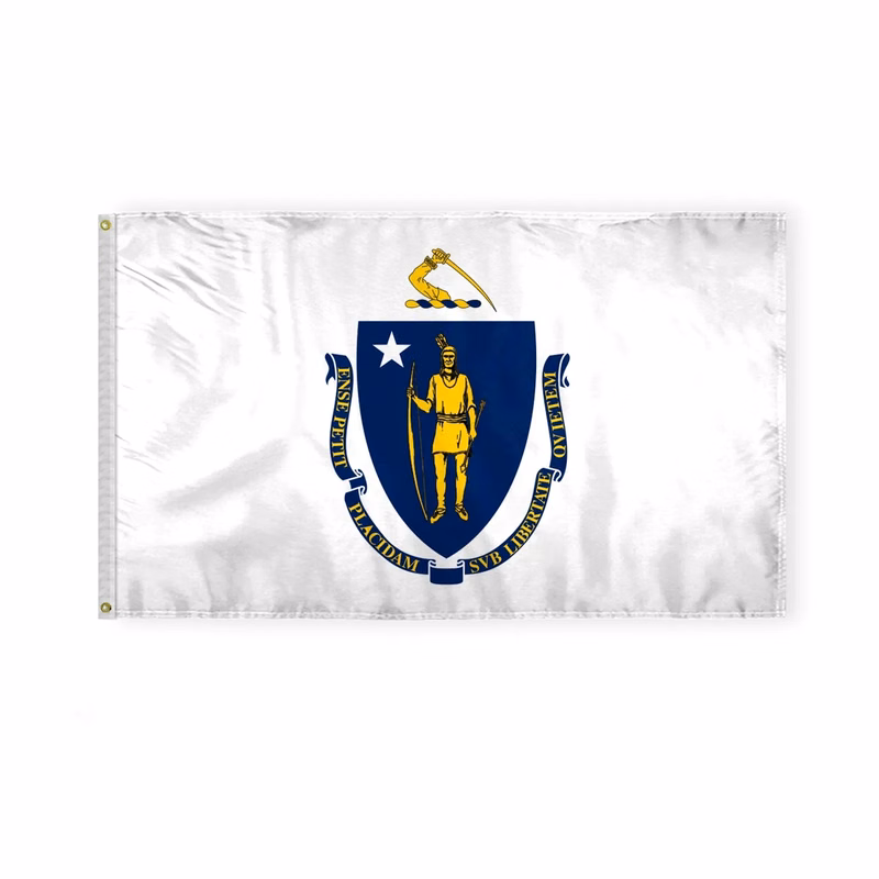3'x5' Massachusetts ePoly Printed Flags