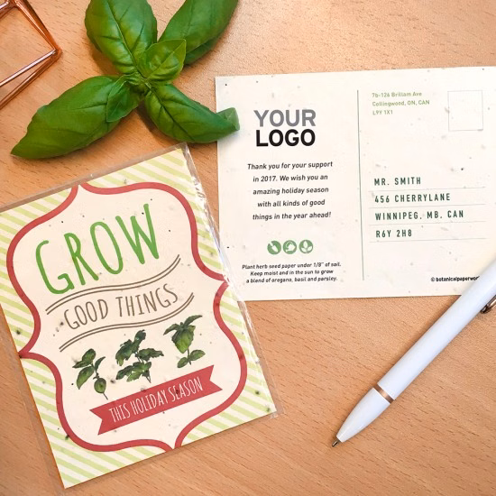 Grow Good Things Plantable Holiday Postcards
