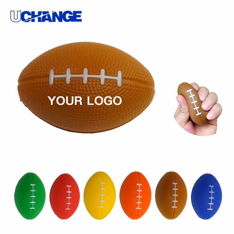Rugby Shape PU Stress Ball Toy for Squeezing