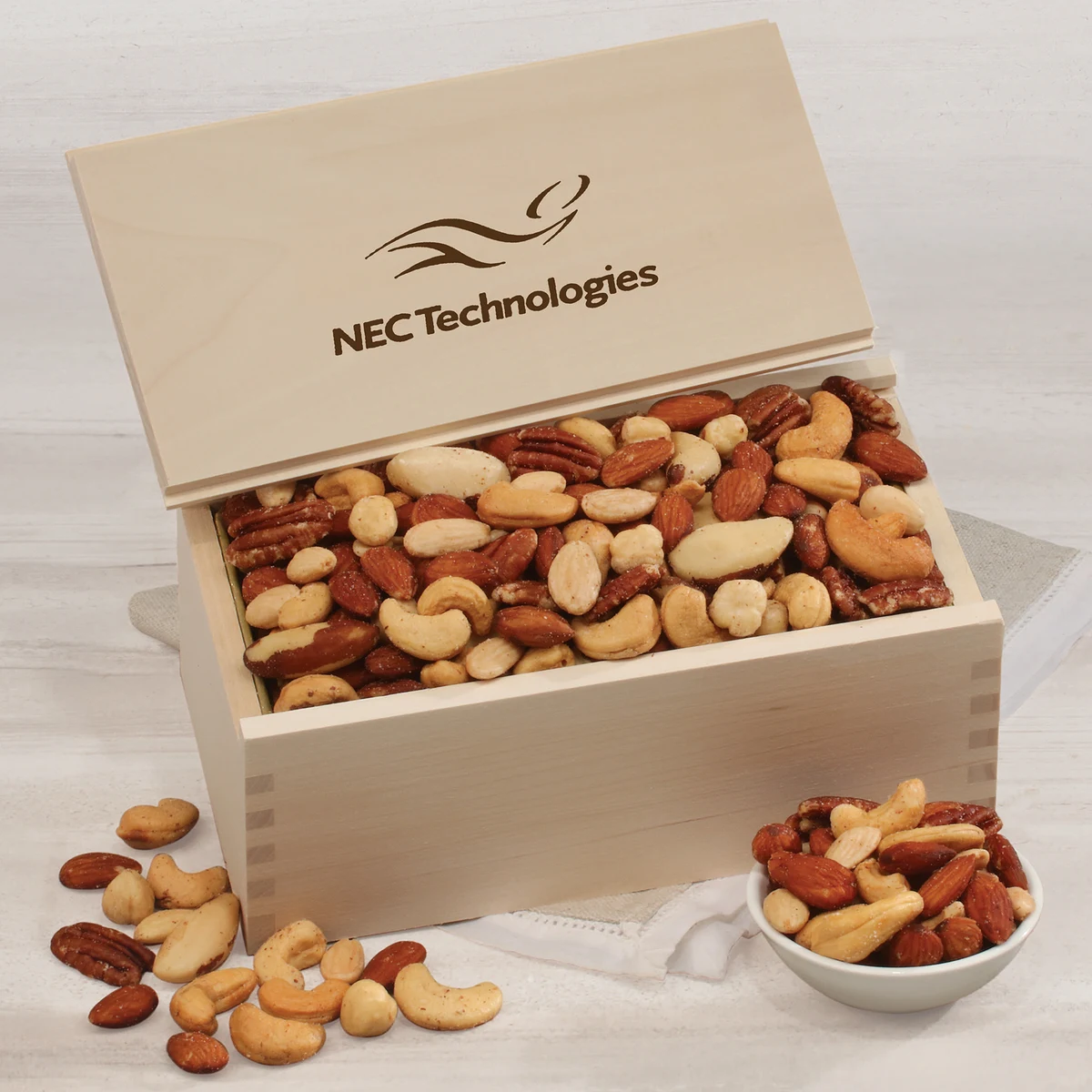 Deluxe Mixed Nuts in Wooden Collector's Box 1