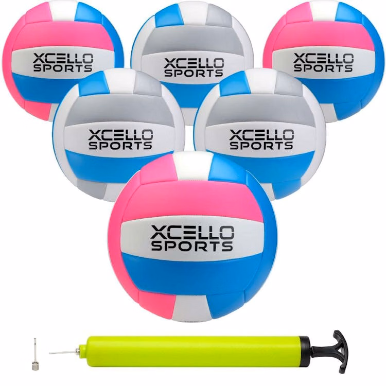 Volleyballs - Gray and Pink Official Size 8.5"