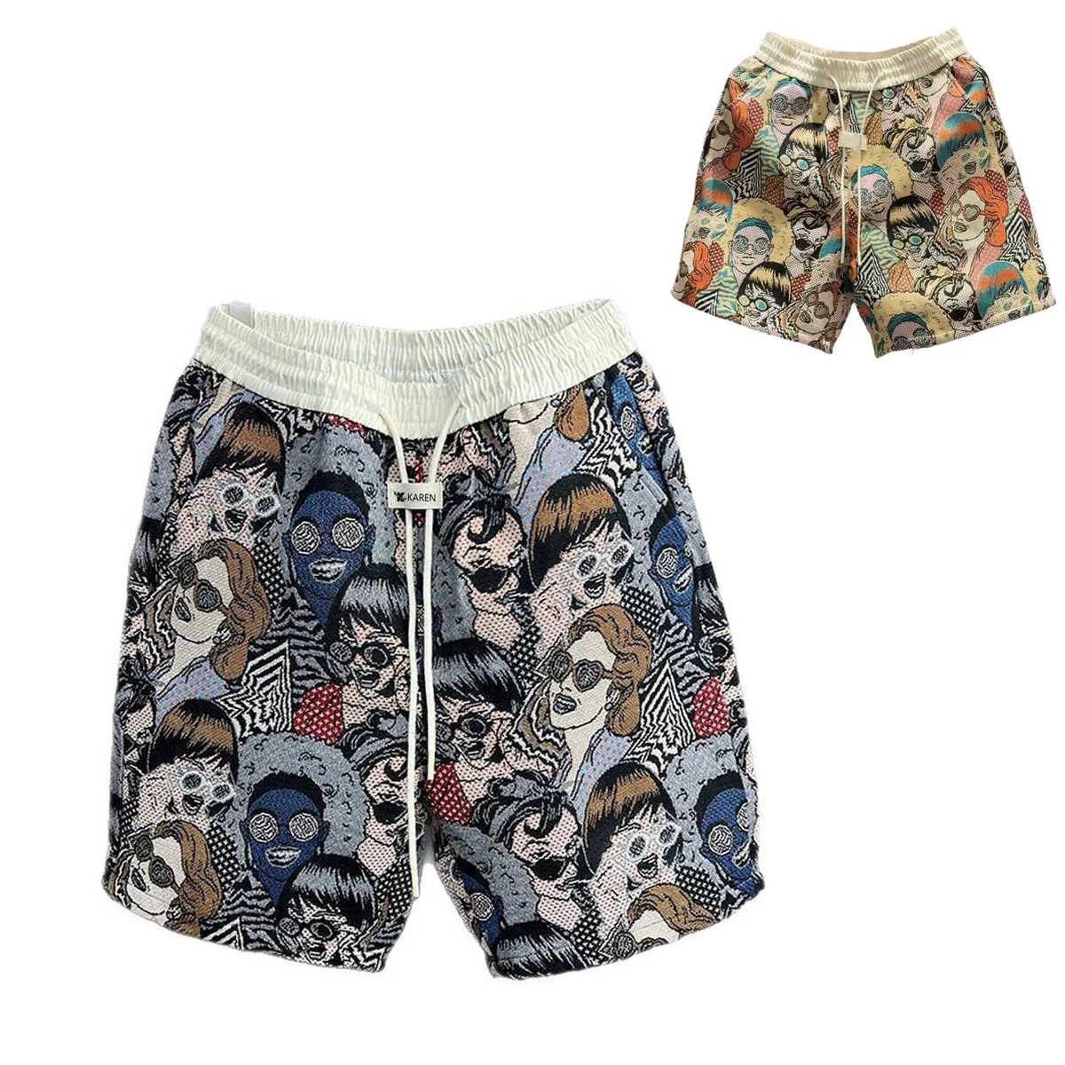Summer Breathable Polyester Relaxed Elastic Shorts 1