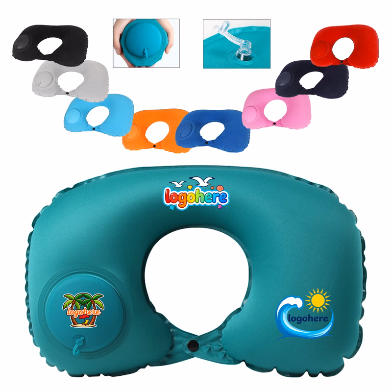 Flocking Inflatable Neck Pillow