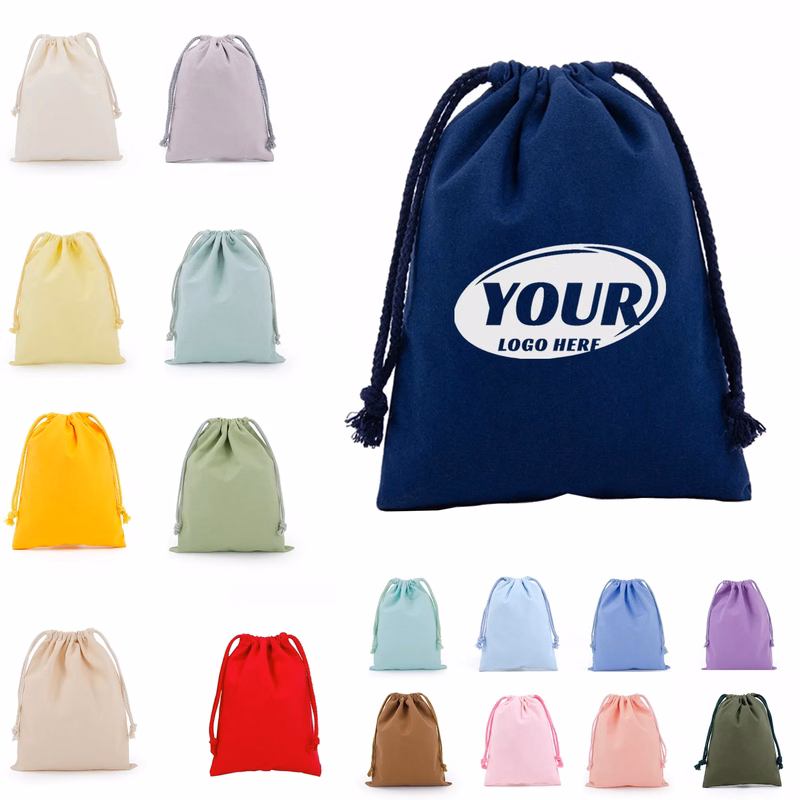 Cotton Drawstring Bags MOQ 30 Pcs