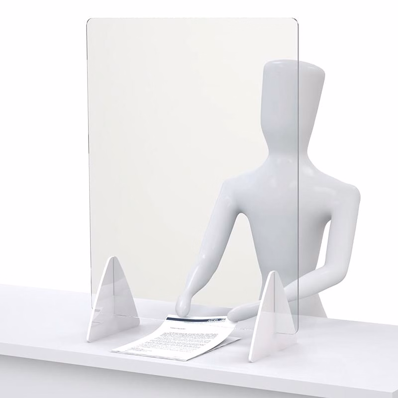 �" Large Distancing Barrier With Acrylic Legs