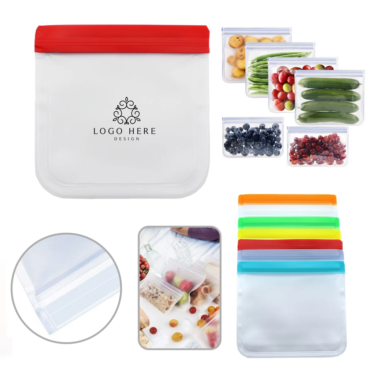 Reusable PEVA Food Storage Bags 1