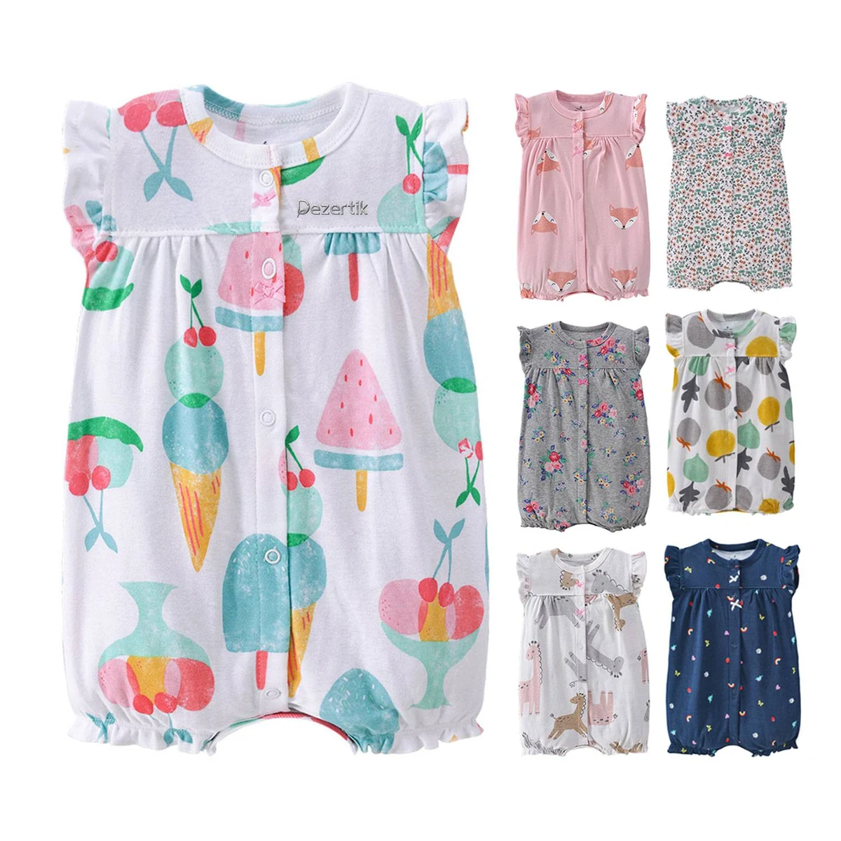 Summer Thin Cotton Baby Romper 1