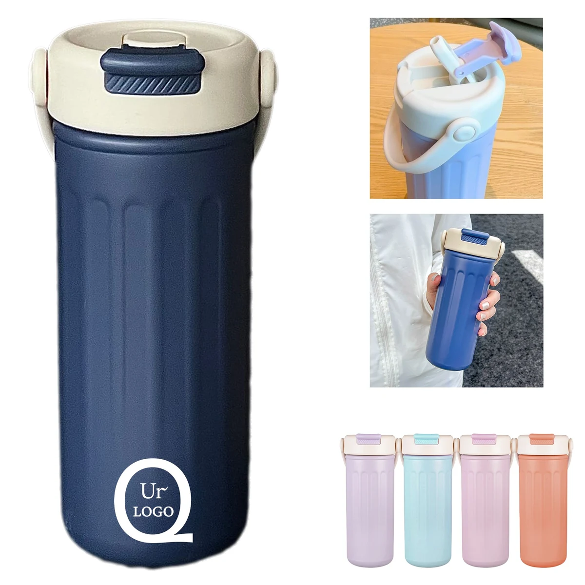 17Oz Macaron Straw Water Cup 1
