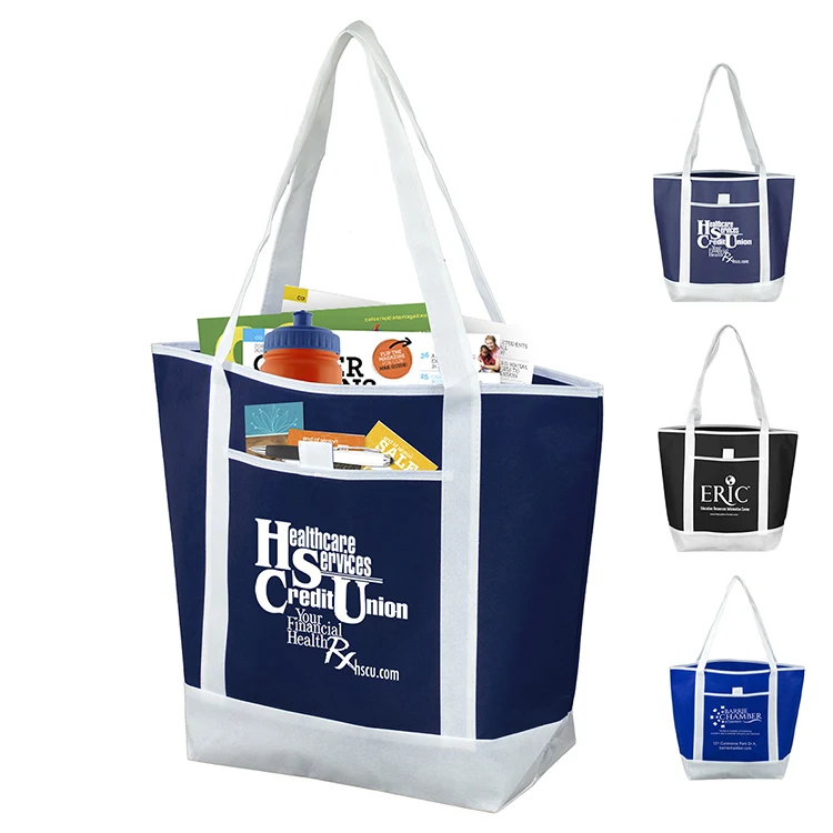 17-1/2"W x 13-1/2"H x 6"Gusset - "THE LIBERTY" Corporate, Travel and Beach Tote Bag 1