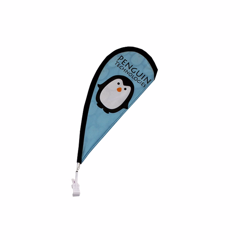 Screen Printed Mini Tear Drop Flag 14.5" x 5"