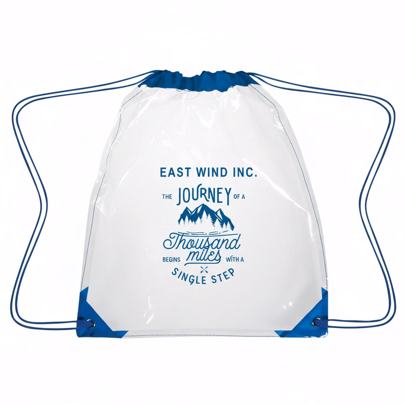 Clear Drawstring Backpack 12'' x 12''