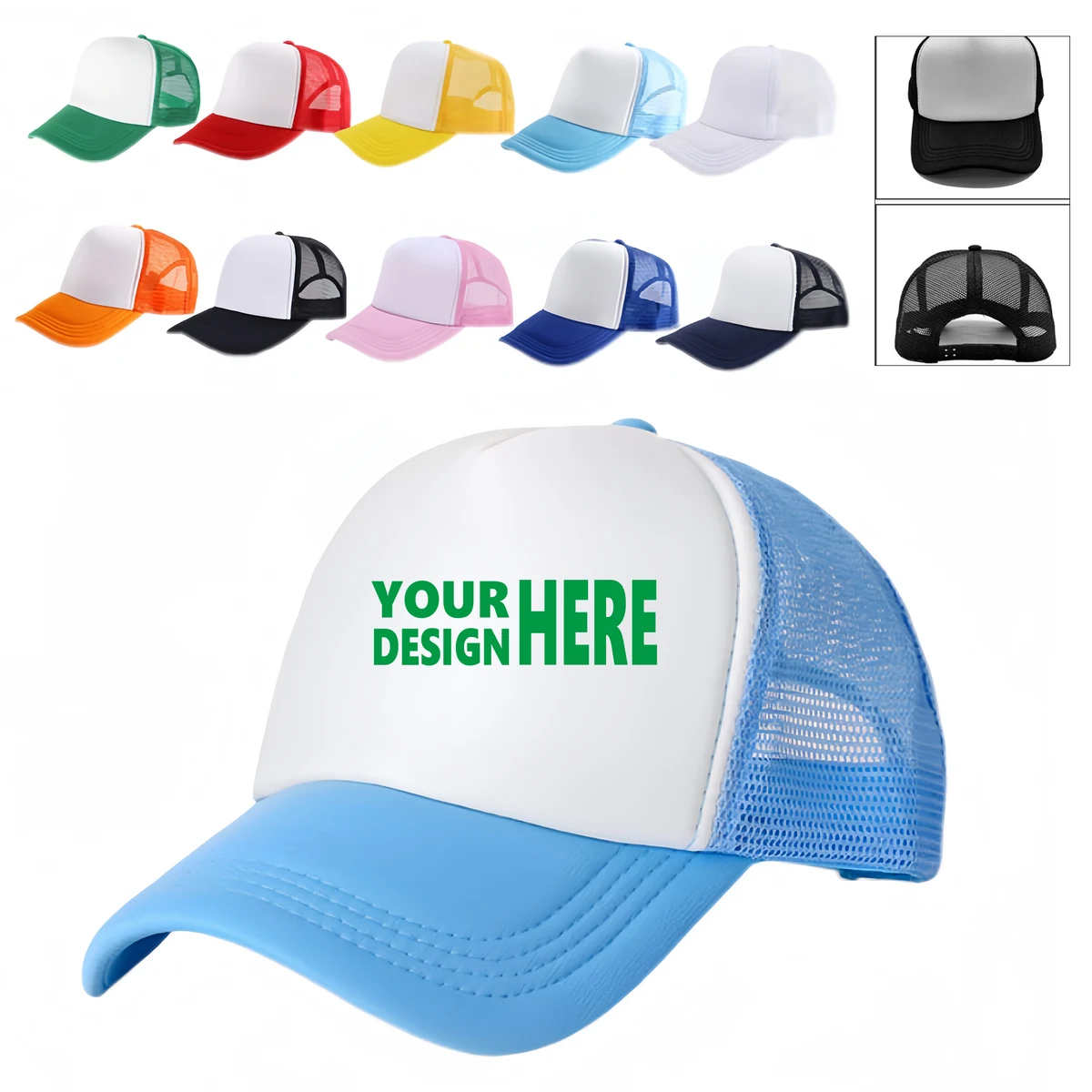 Breathable Mesh Snapback Hat 1