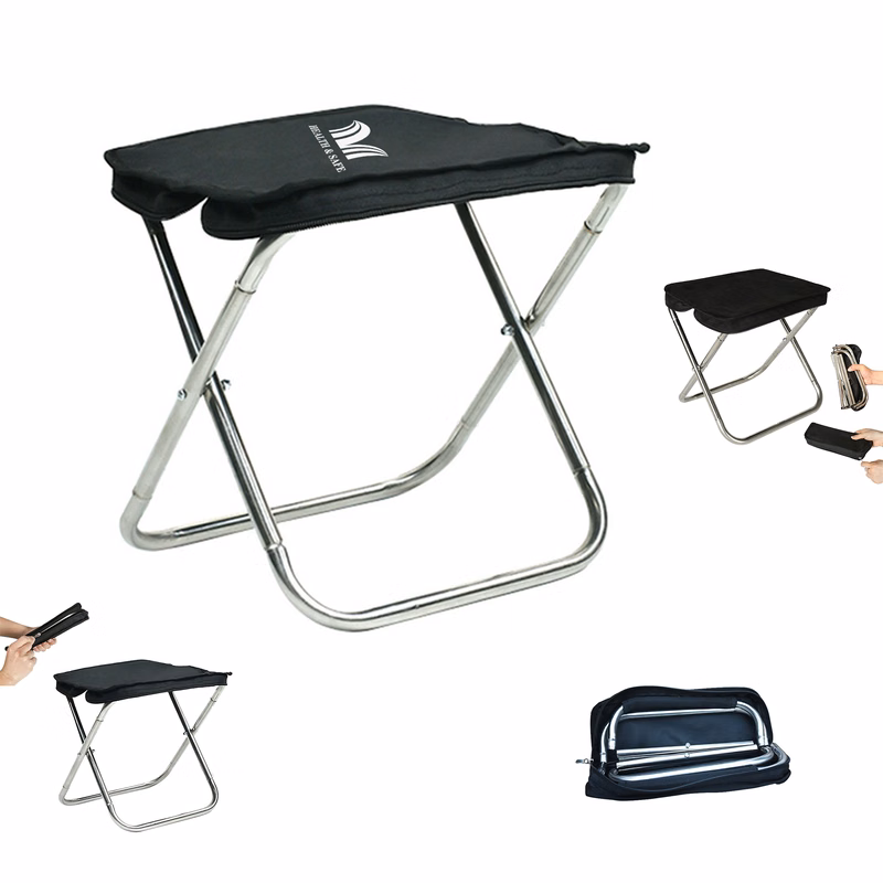 Portable Folding Stool Camping Chair with Storage Bag
