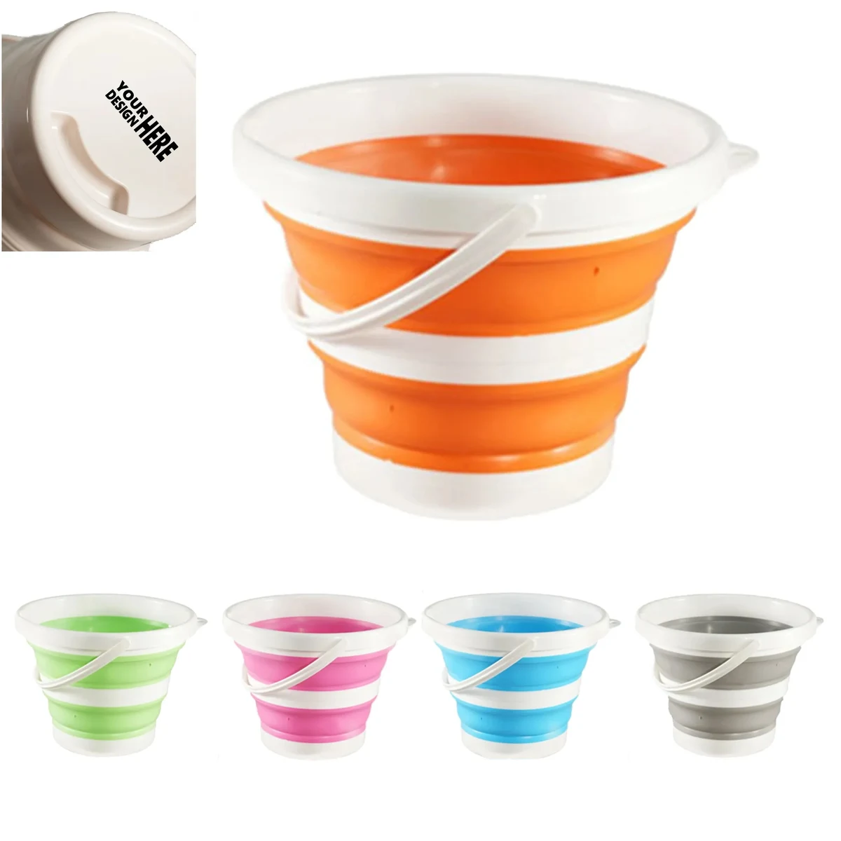 Portable Collapsible TPR Water Bucket 1
