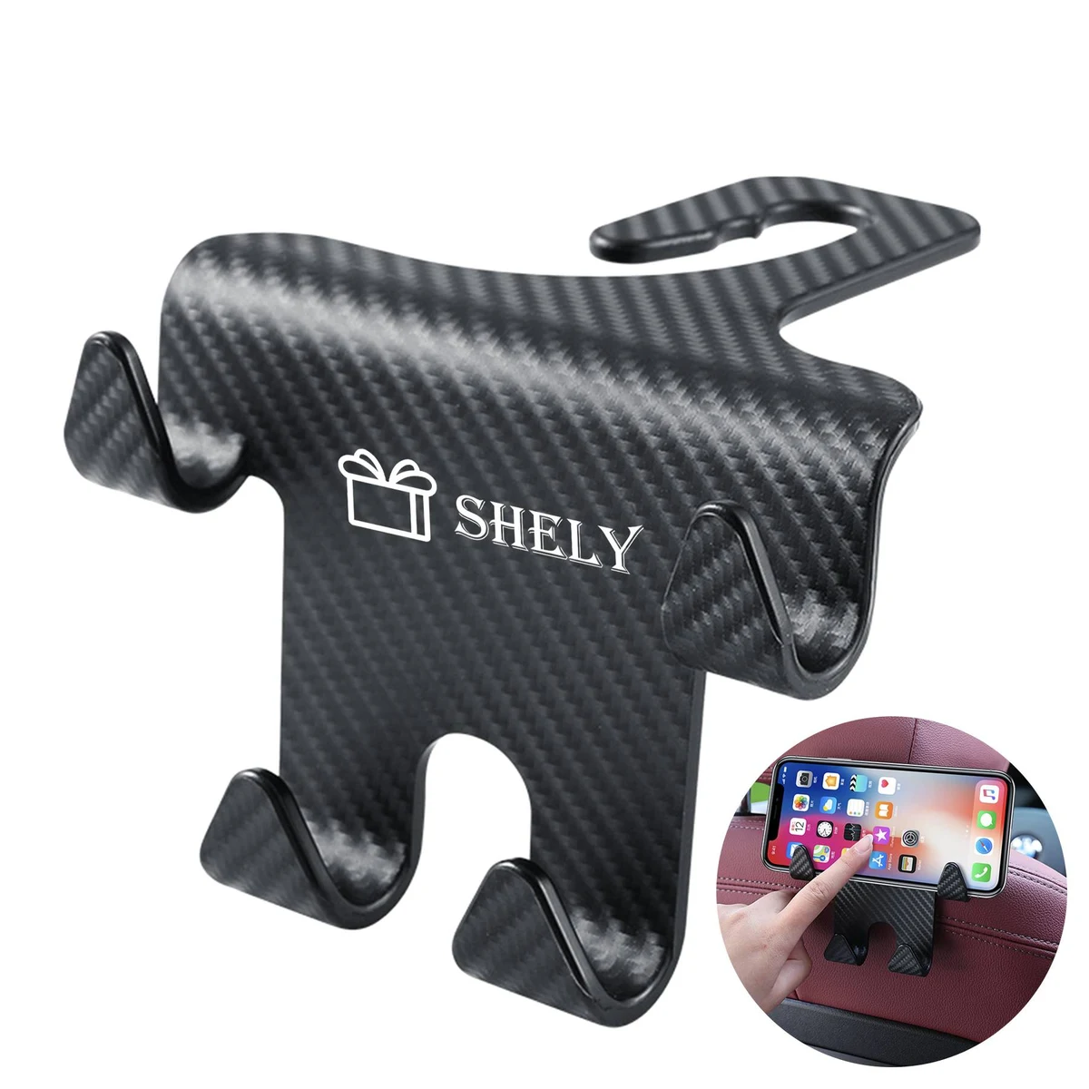 Car Seat Headrest Hook Phone Holder 1