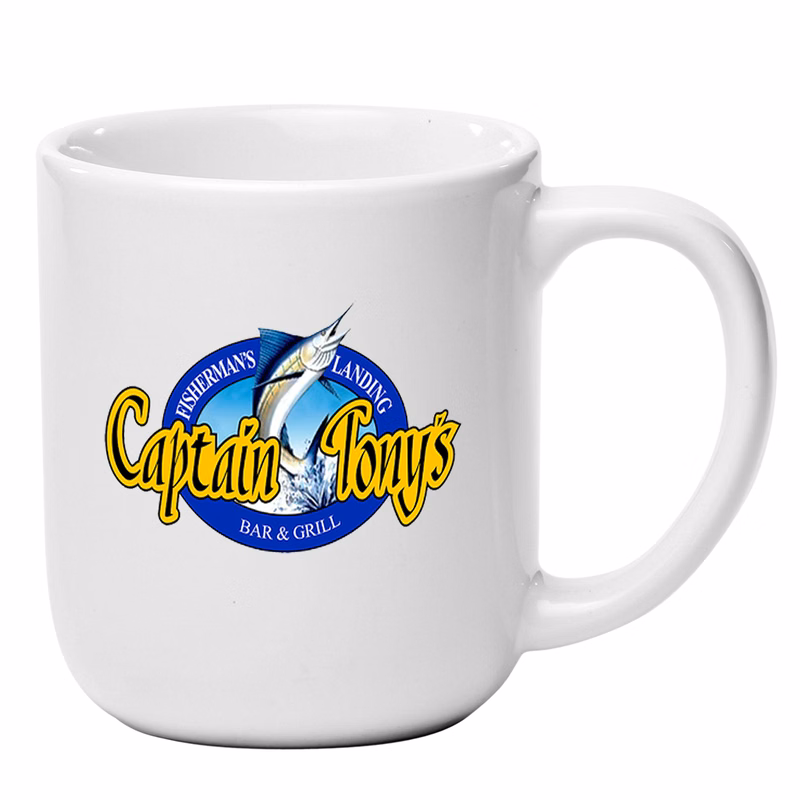 16 oz. Vibrant Glossy Ceramic Mug - White