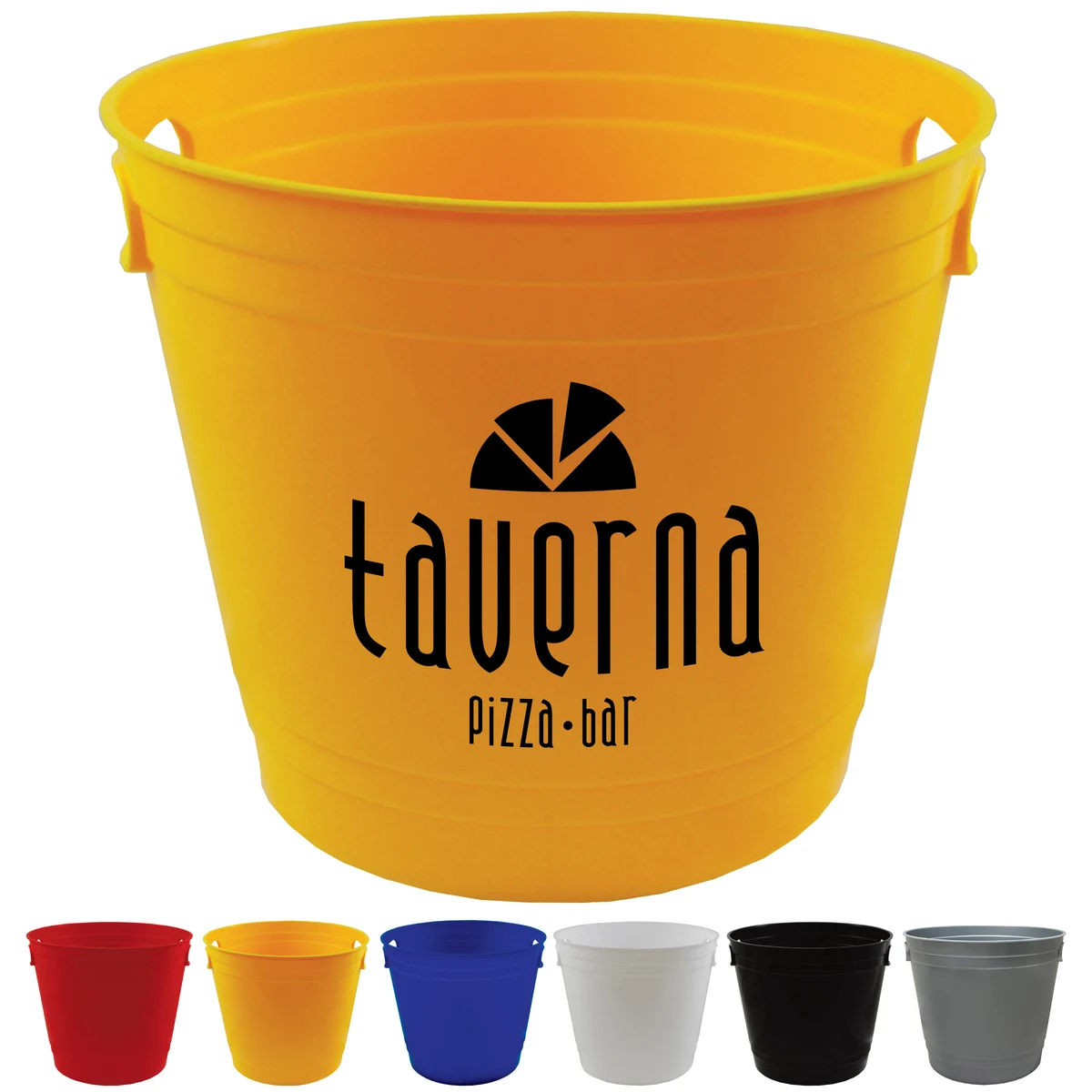 220oz Plastic Party Bucket with Handles, custom koozie with logo imprint 1