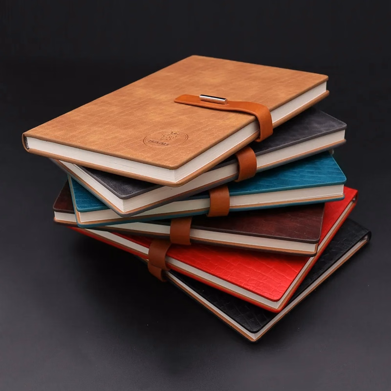 Leather Cover A5 Notebook Gift Set