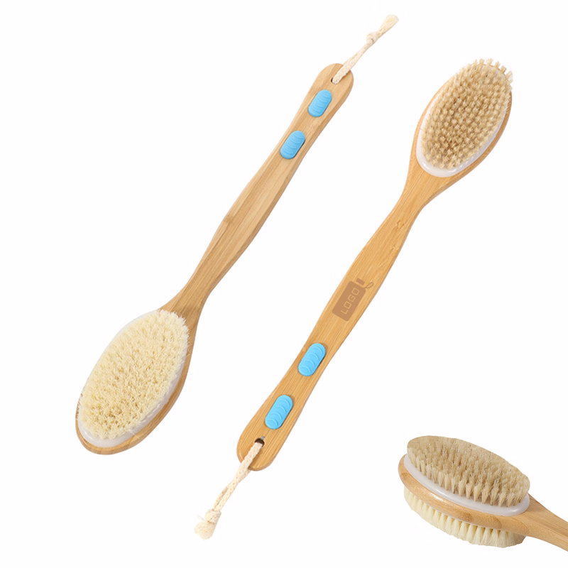 Bamboo Body Scrubber with Back Exfoliating Brush