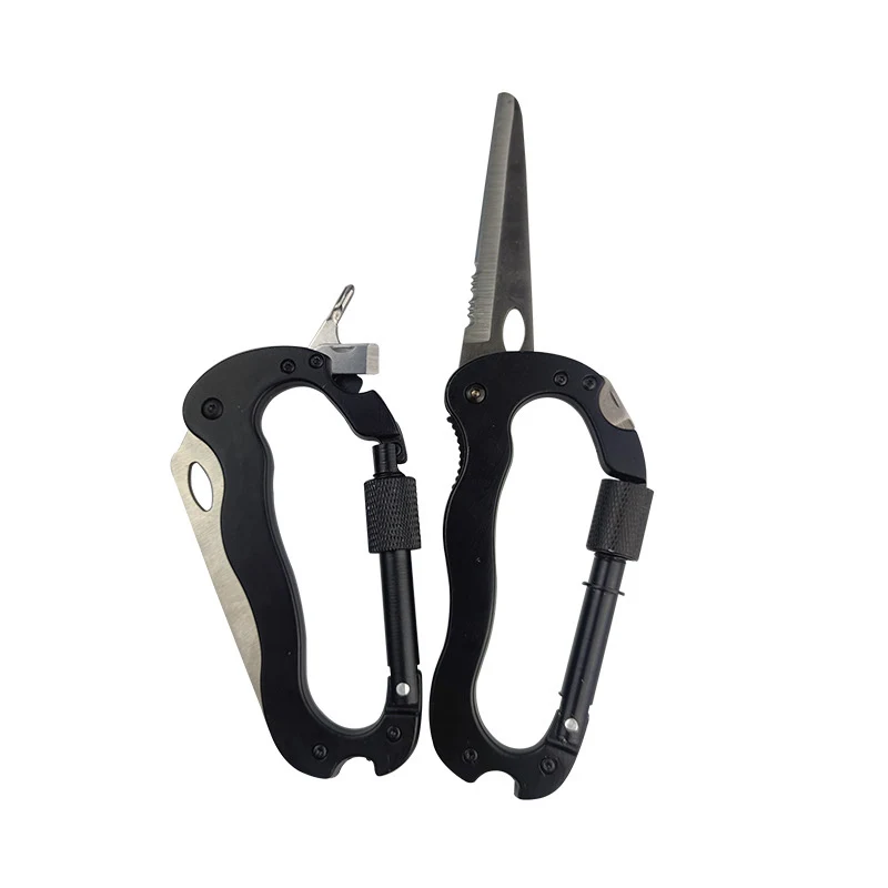 Multifunctional Carabiner with Opener Folding Knife 1