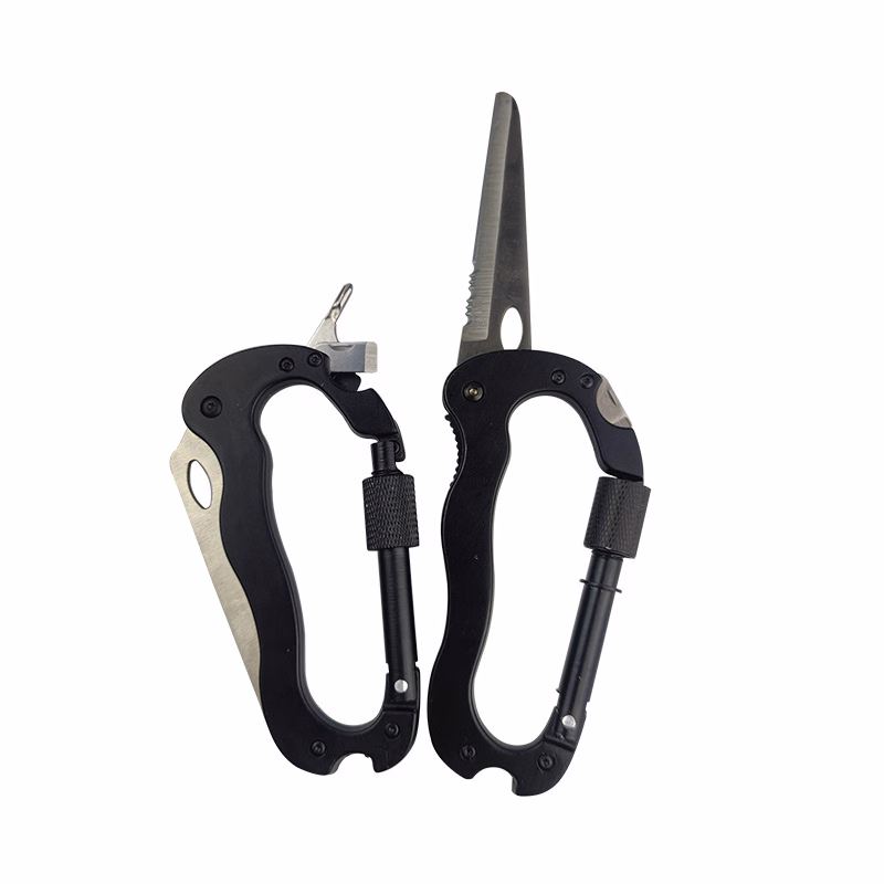 Multifunctional Carabiner with Opener Folding Knife