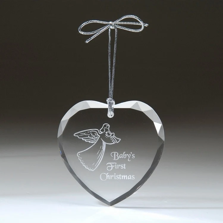 Heart Shaped Crystal Ornament 1