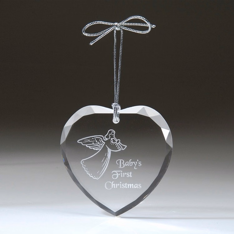 Heart Shaped Crystal Ornament