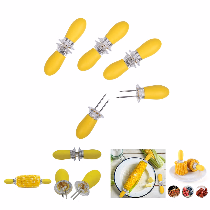 4 pairs Soft-Grip Corn Picks