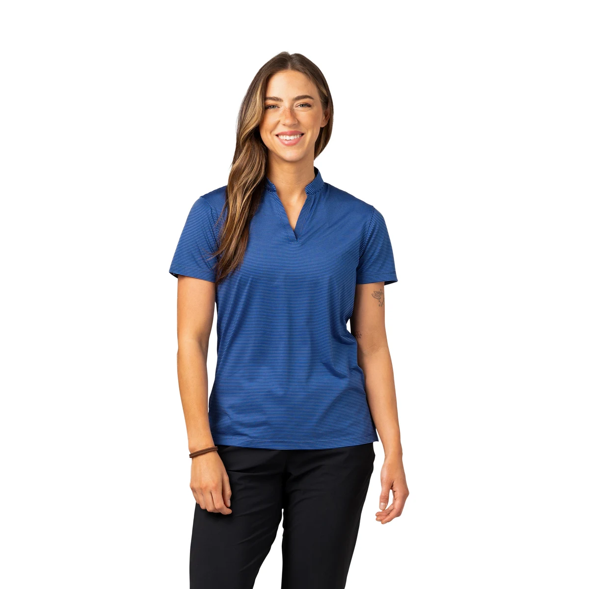 Storm Creek Women's ReLabel Optimist II Microstripe Short Sleeve Polo 1
