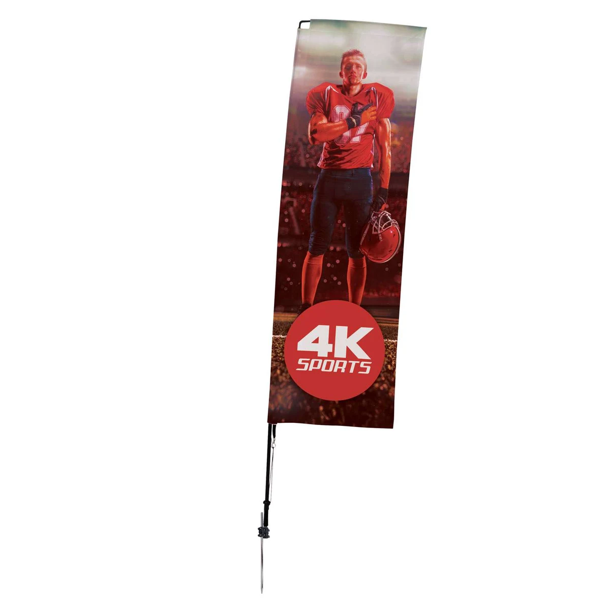 10' Streamline Rectangle Sail Sign Kit (Single-Sided with Ground Spike) 1