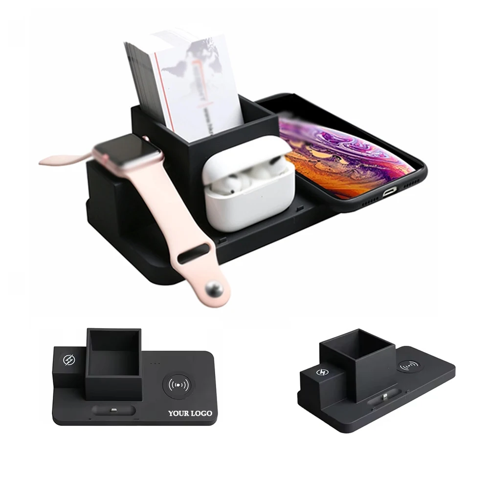 3 In 1 Wireless Charger Station With Card Holder 1