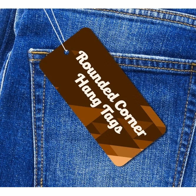 Rounded Corner Hang Tags, Printed Front and Back(3.5" x 2")