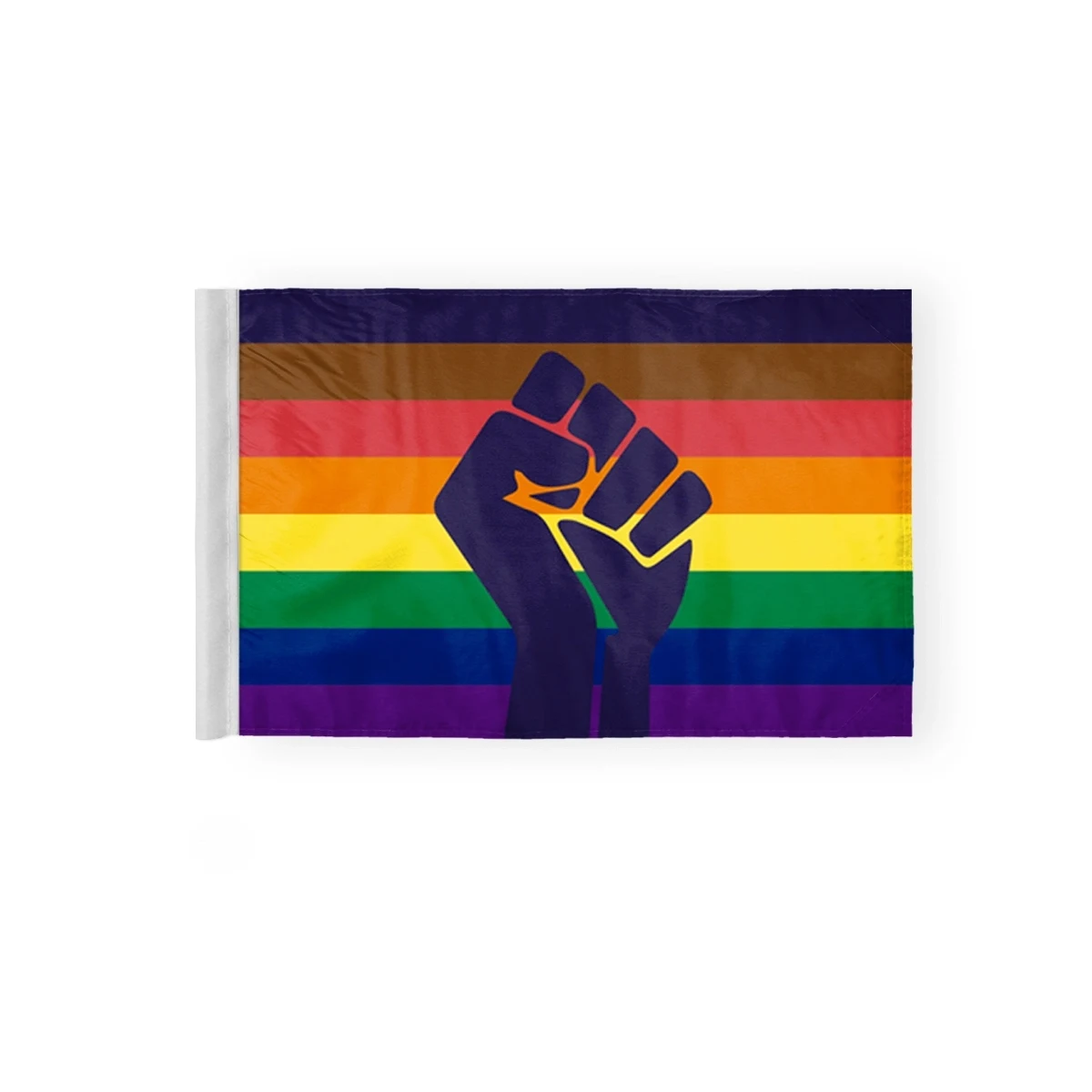 6''x9'' 2ply wPoly POC with fist Motorcycle Flag 1