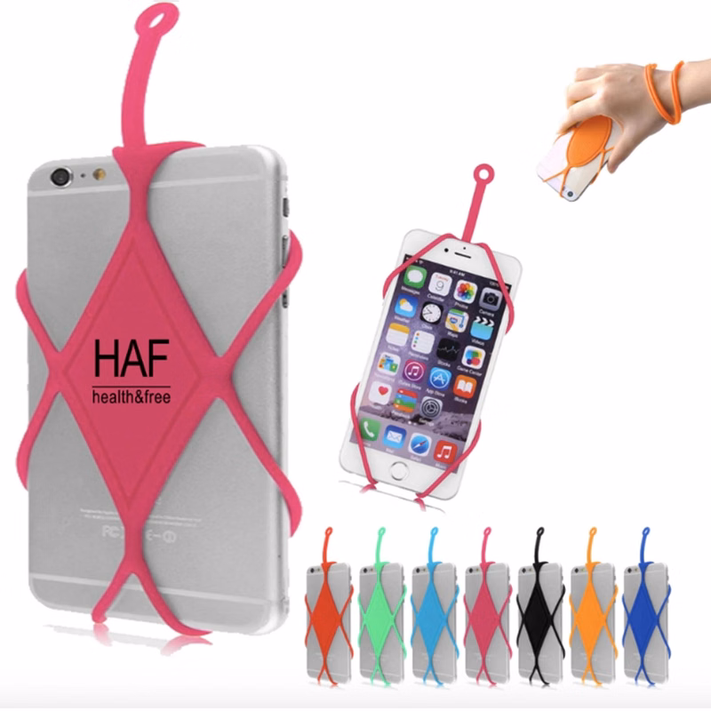 Silicone Phone Card Case Holder with Rope