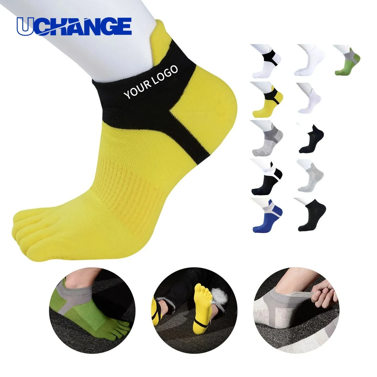 Five-Toe Sports Socks with Arch Support for Training 1