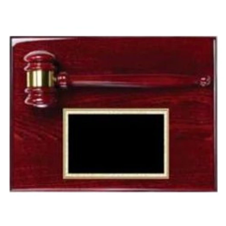 Rosewood Gavel Plaque 9" x 12" Award 1