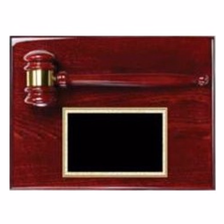 Rosewood Gavel Plaque 9" x 12" Award